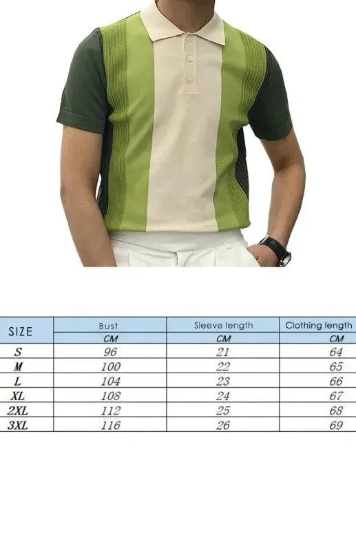 Patchwork Solid Polyester Polo Shirt for General - All-Season Everyday
