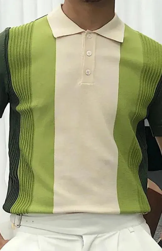 Patchwork Solid Polyester Polo Shirt for General - All-Season Everyday