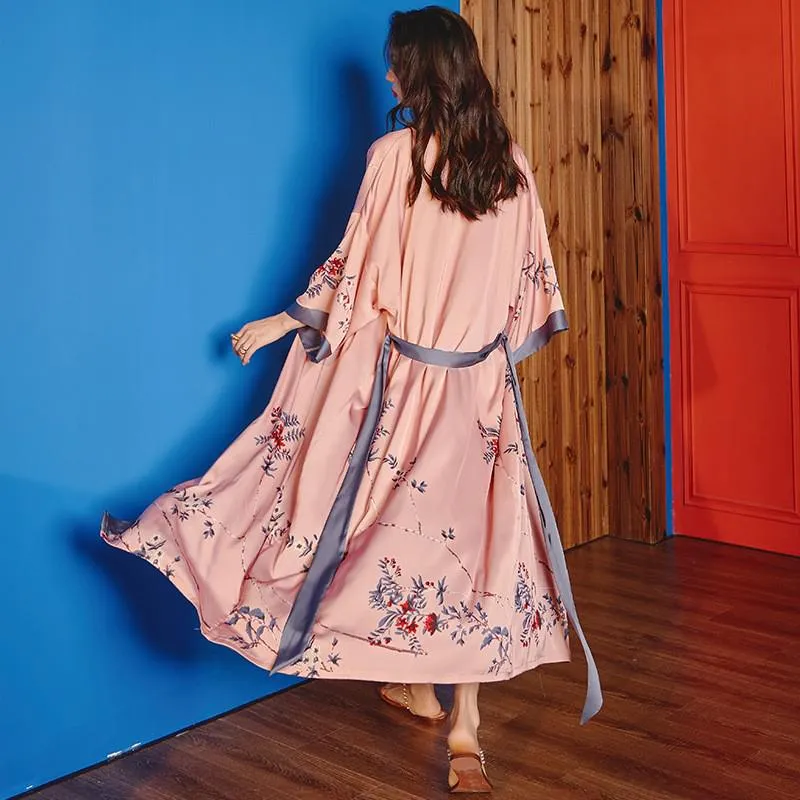 Peignoir Femme Kimono Rose Pale