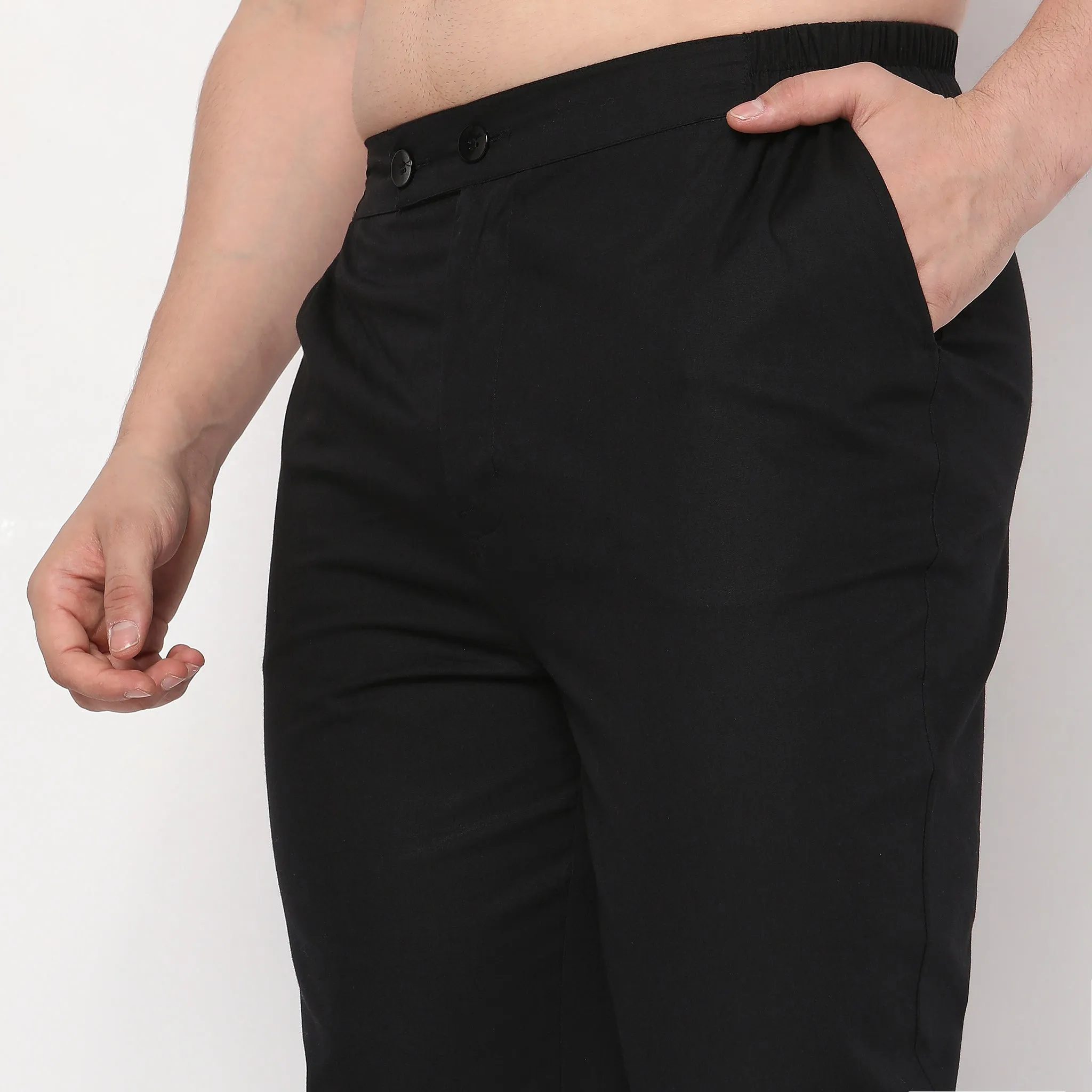 Perfect Ethnic Pants to Pair with Kurtas and Kurta-Shirts - Slim Fit Mid Rise Trousers