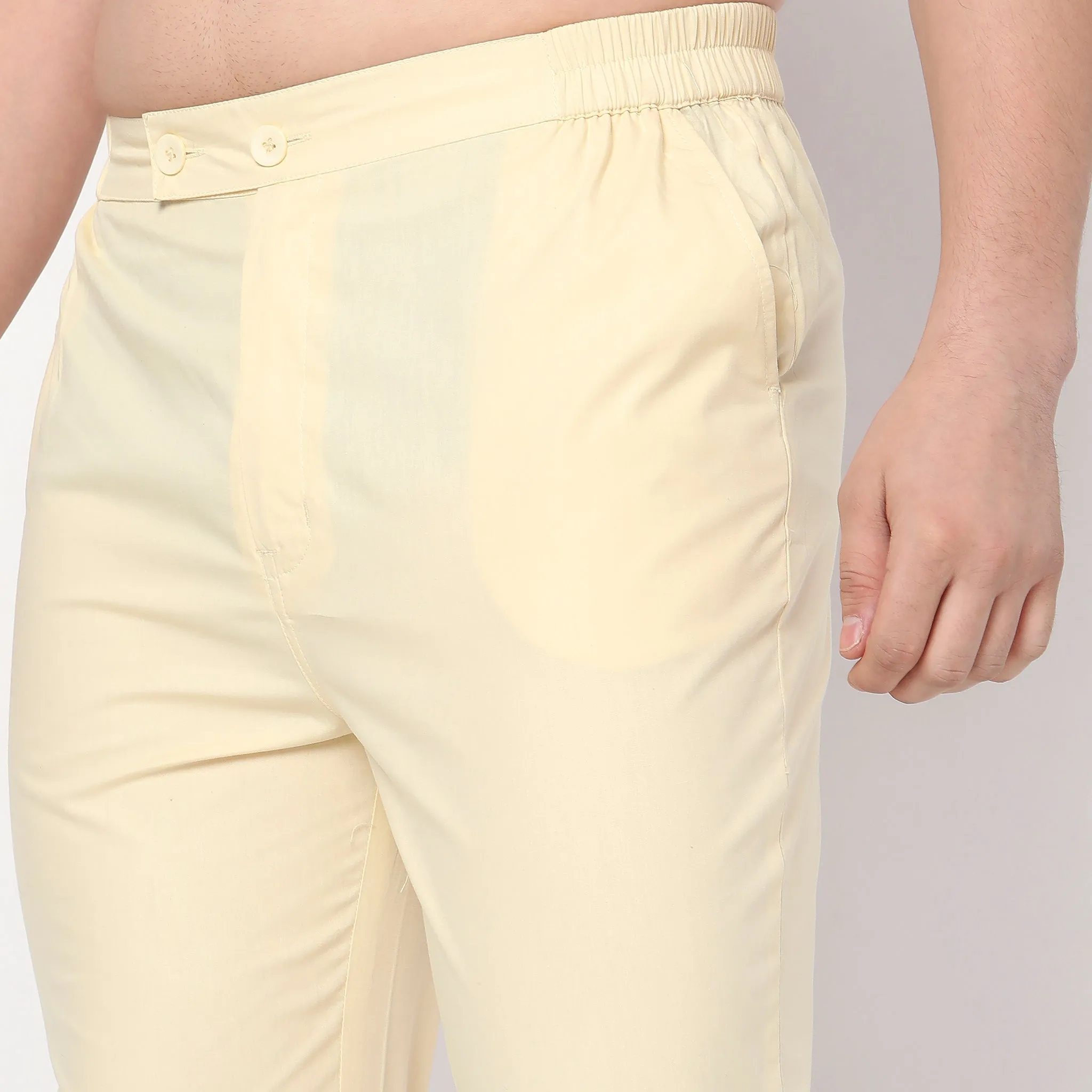 Perfect Ethnic Pants to Pair with Kurtas and Kurta-Shirts - Slim Fit Mid Rise Trousers
