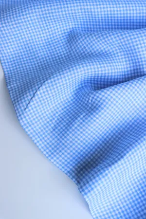 Periwinkle Small Check | Limerick Linen Yarn Dyed | Robert Kaufman