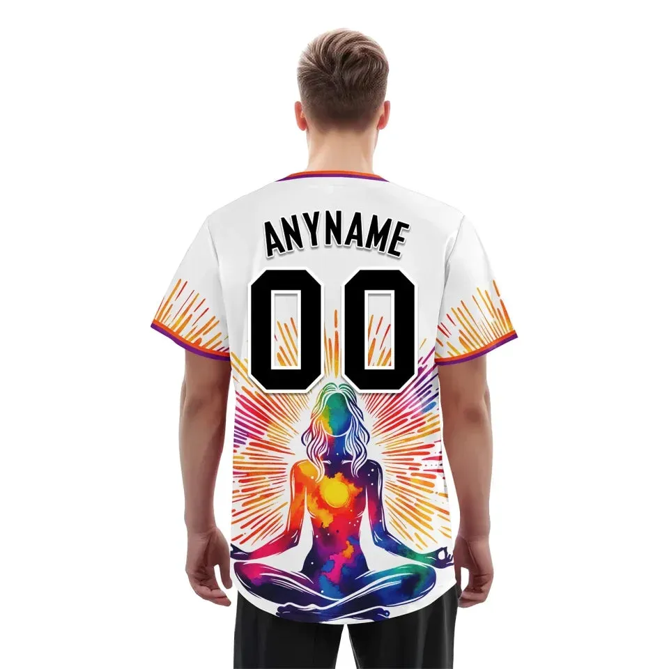 Personalized Yoga-Inspired Baseball Jersey – Custom Activewear for Wellness Enthusiasts