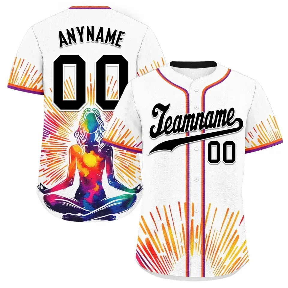 Personalized Yoga-Inspired Baseball Jersey – Custom Activewear for Wellness Enthusiasts