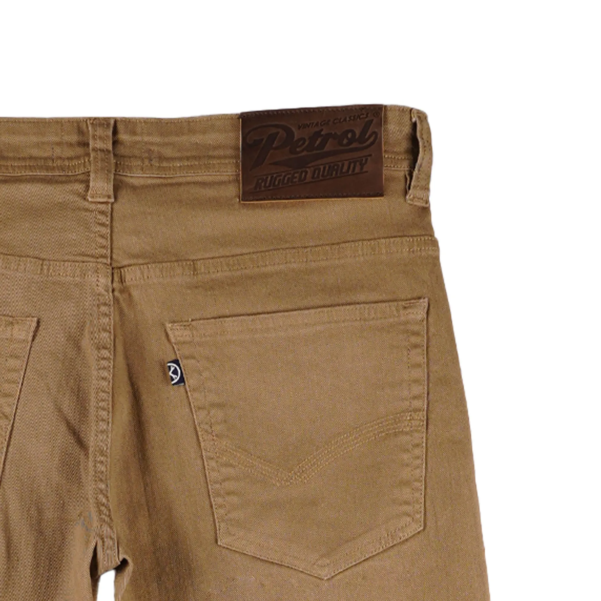 Petrol Men's Basic Denim Pants Mid-Rise Skinny Fitting Rinse Wash Fabric 163578 (Brown)