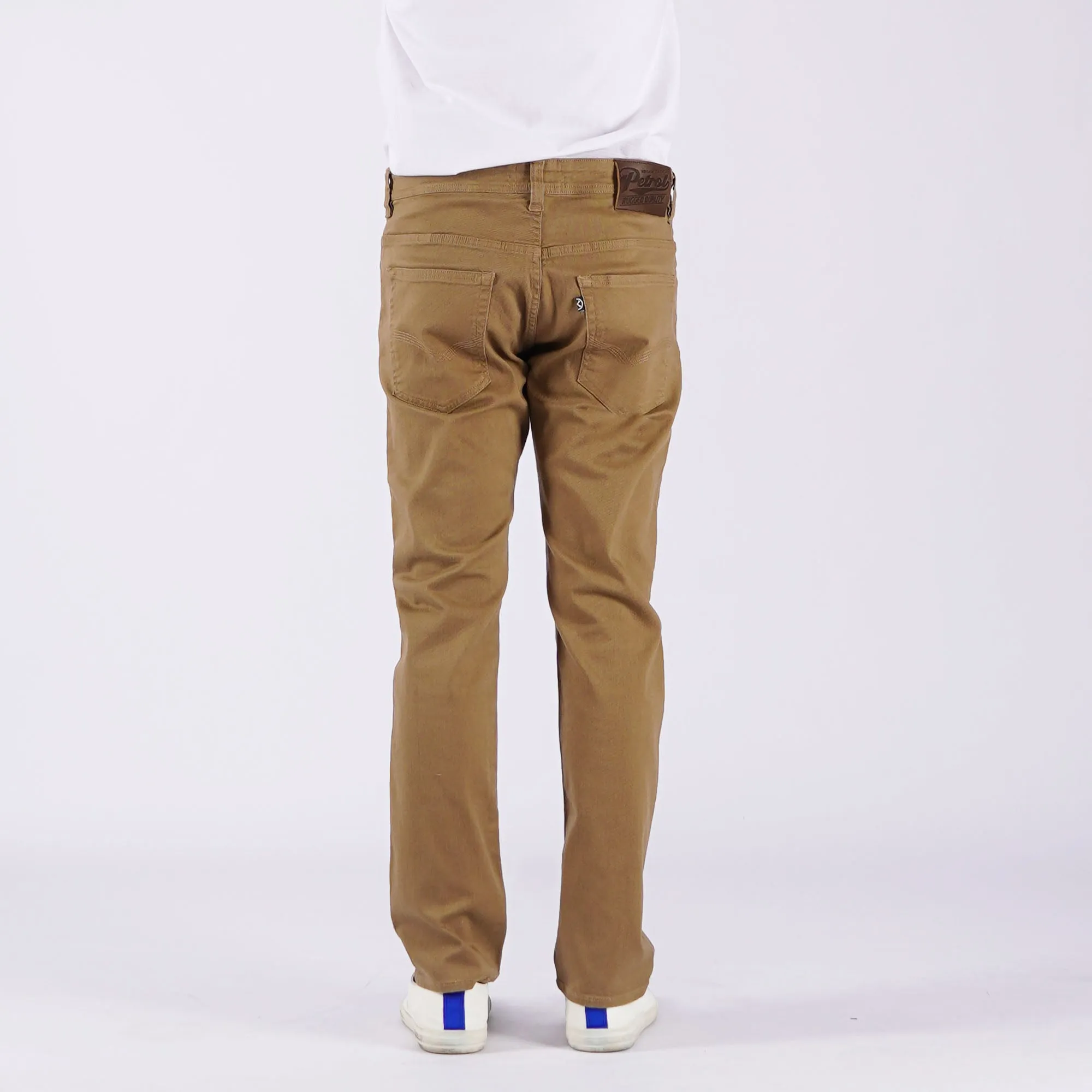 Petrol Men's Basic Denim Pants Mid-Rise Skinny Fitting Rinse Wash Fabric 163578 (Brown)