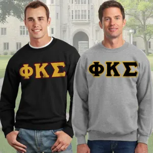 Phi Kappa Sigma 9oz. Crewneck Sweatshirt, 2-Pack Bundle Deal - G120 - TWILL