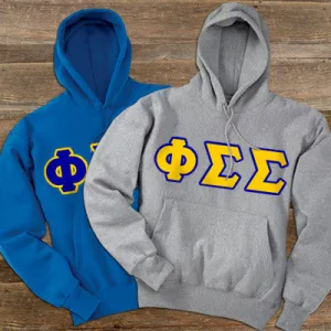 Phi Sigma Sigma Hooded Sweatshirt, 2-Pack Bundle Deal - TWILL