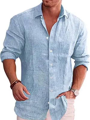 Pietro Long Sleeve Linen Shirt