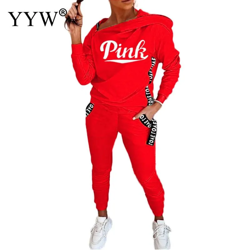 PINK letters two-piece suit