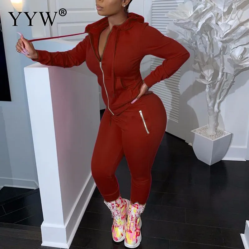 PINK letters two-piece suit