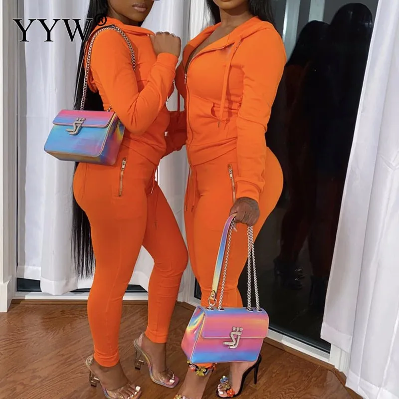 PINK letters two-piece suit