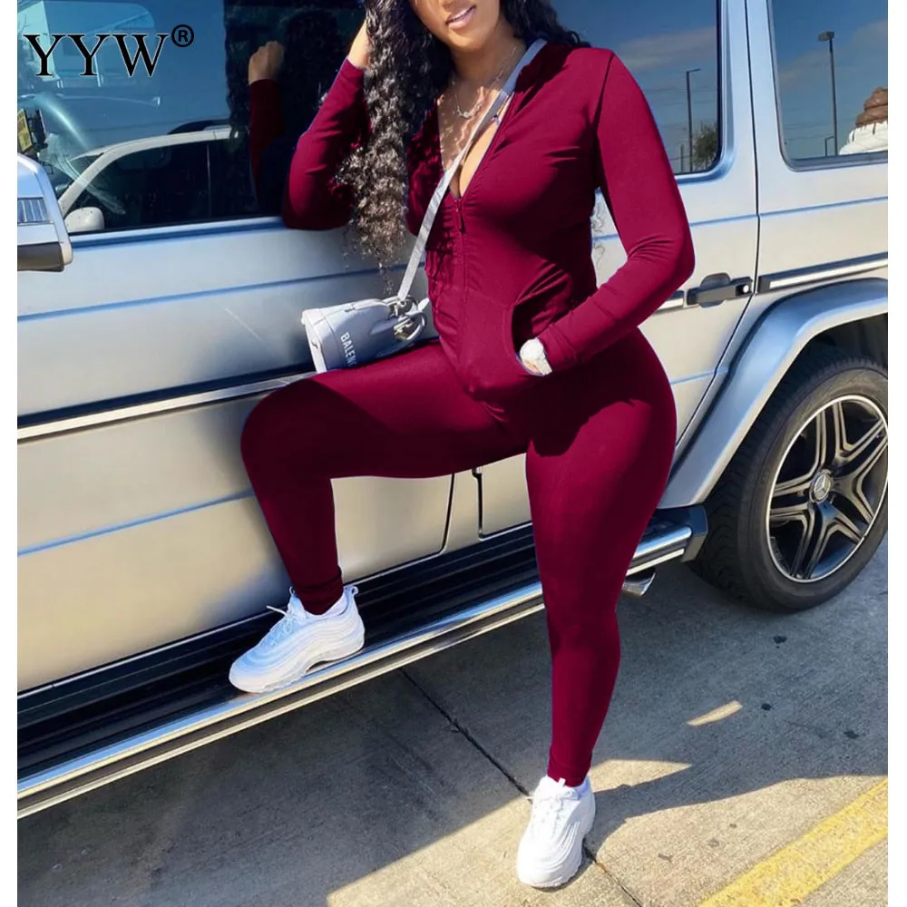 PINK letters two-piece suit