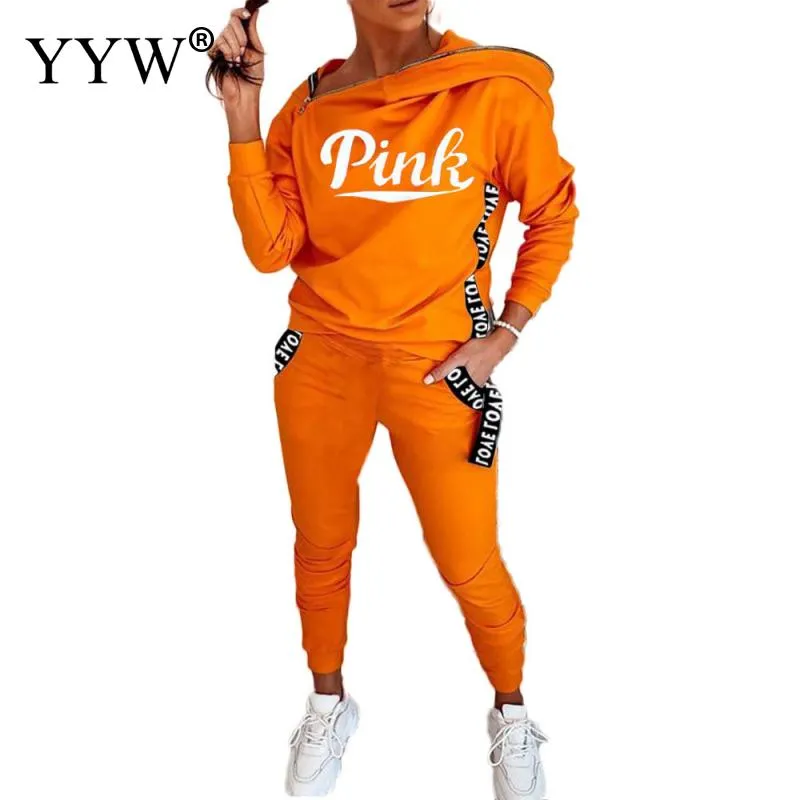 PINK letters two-piece suit