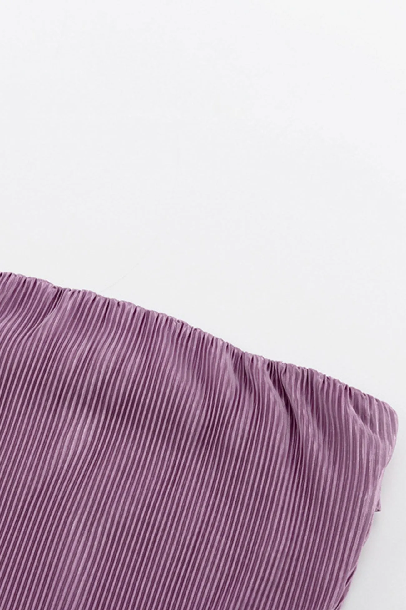 Pleated Backless Strapless Tops Long Pant Set