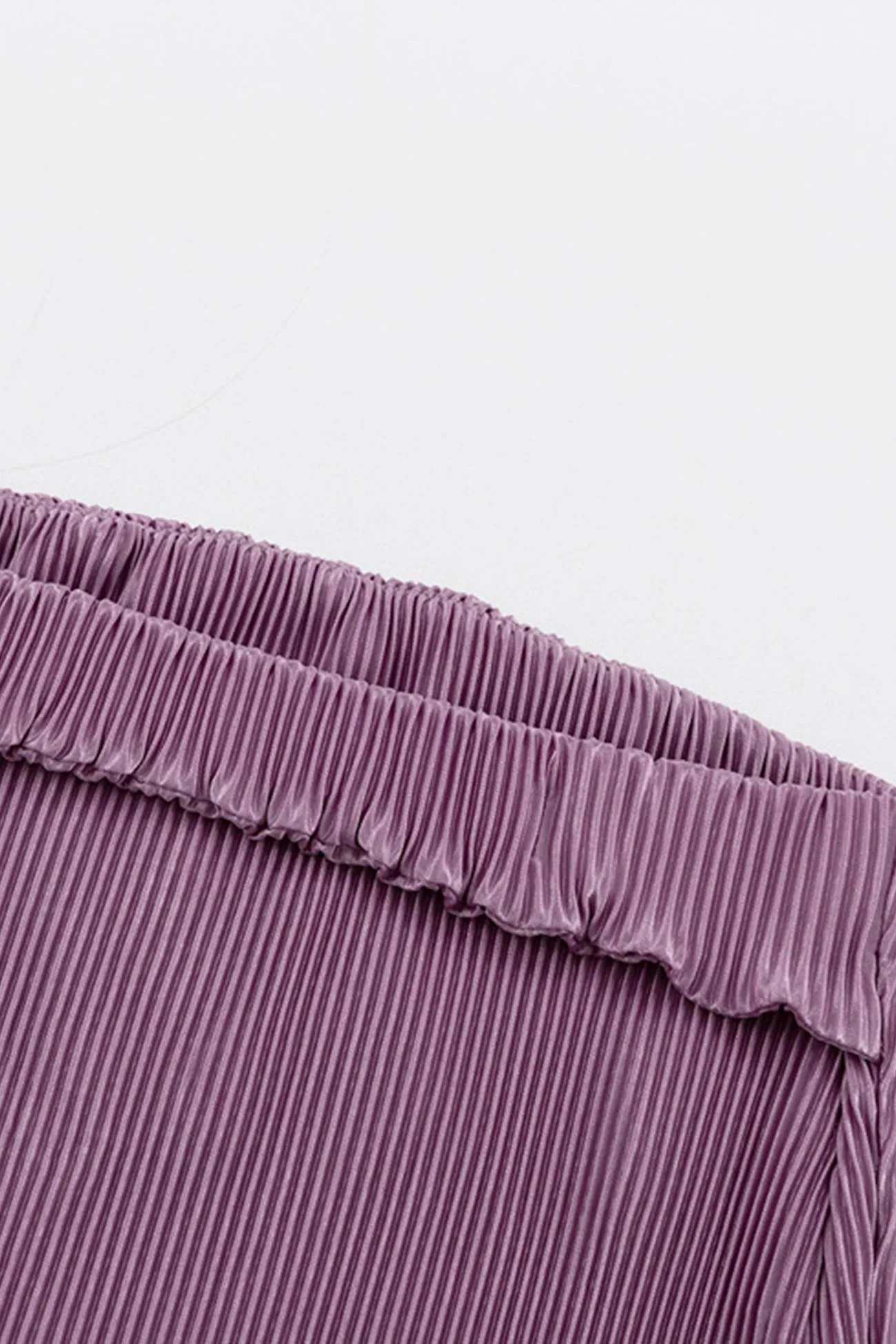 Pleated Backless Strapless Tops Long Pant Set