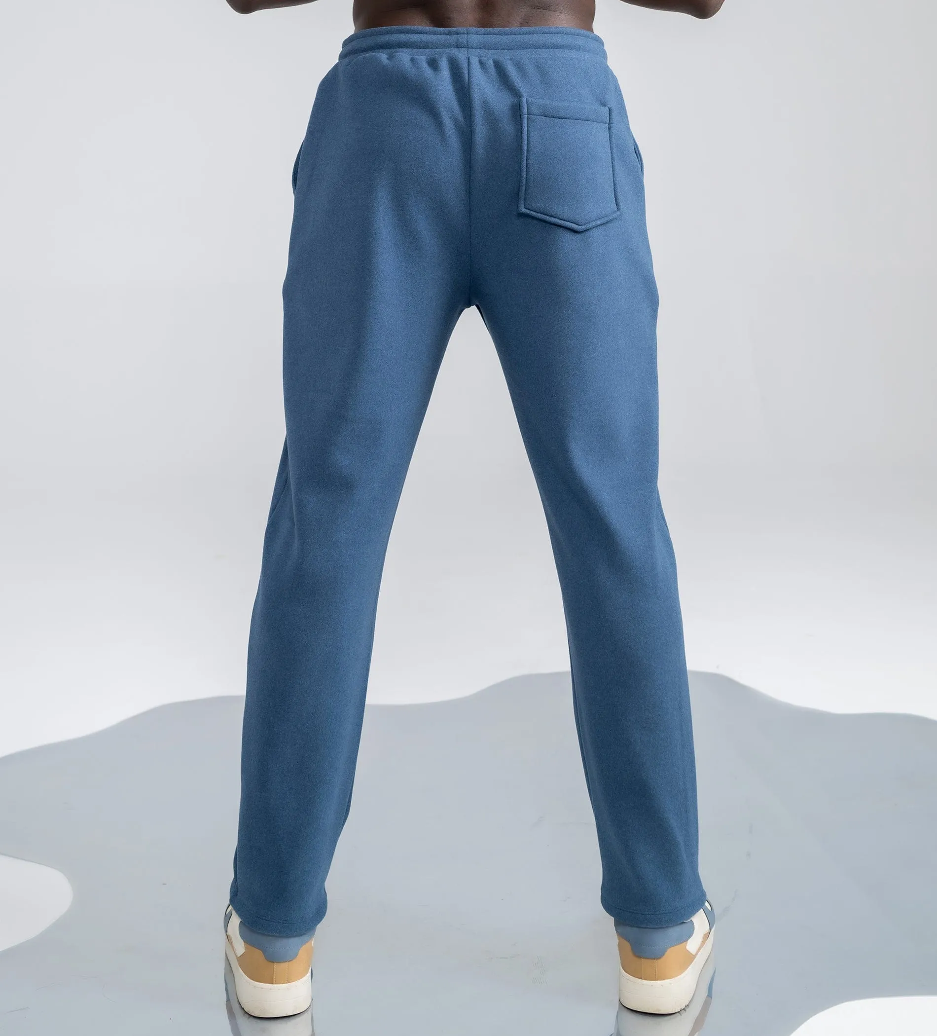 Plush Blue bonded trackpants