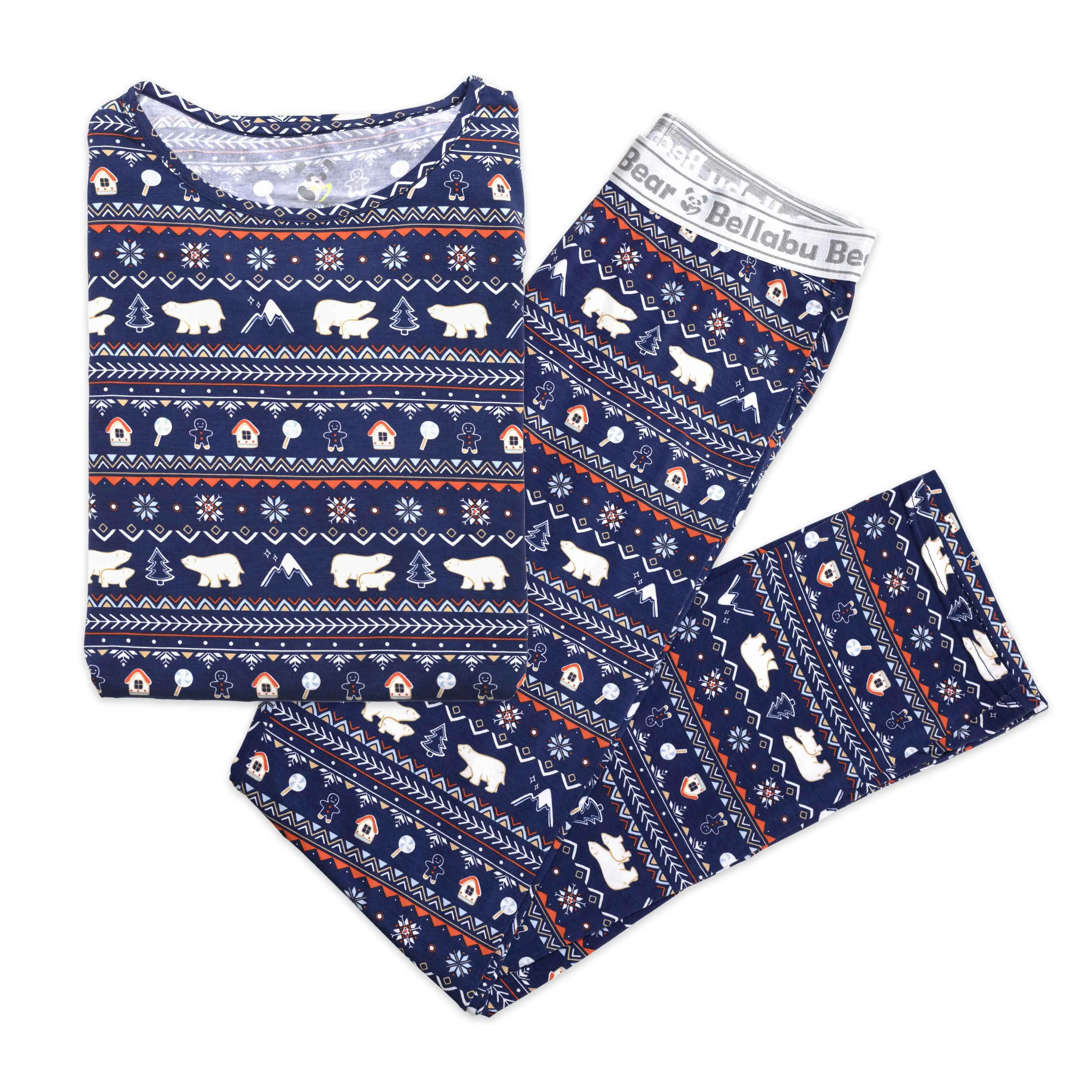 Polar Isle Blue Bamboo Men's Pajama Set