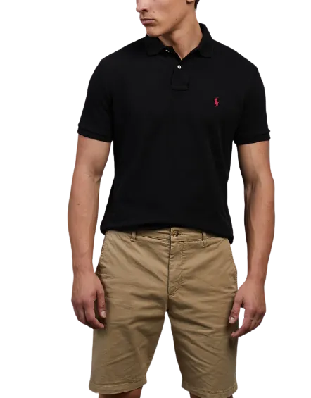 Polo Ralph Lauren - Custom Fit Mesh Polo - Black