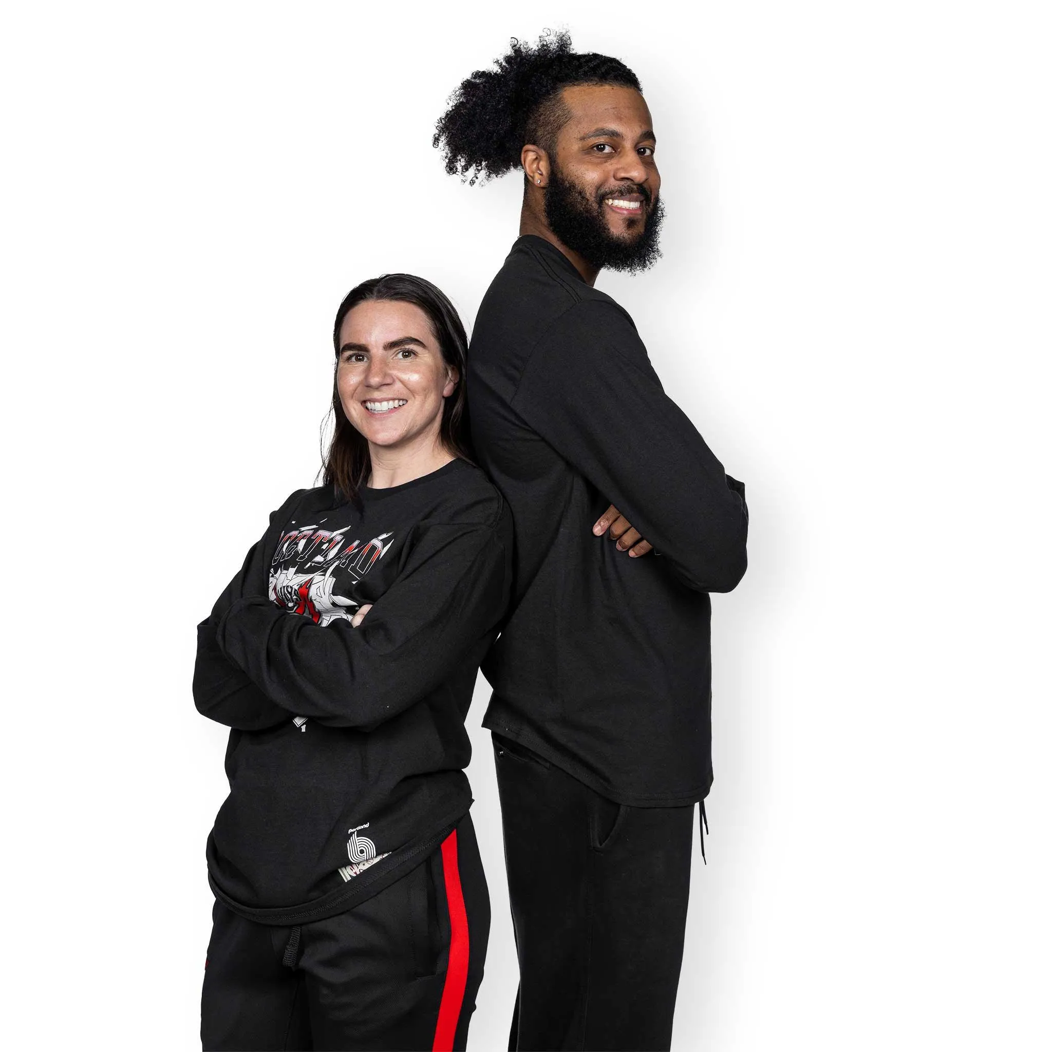 Portland Trail Blazers Mitchell & Ness Big Face Long Sleeved T-shirt