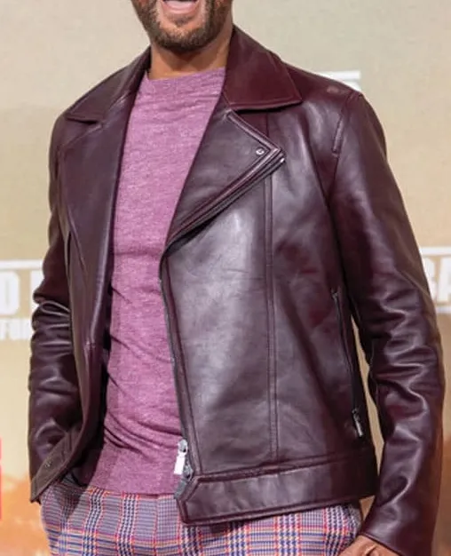 Premier Burgundy Leather Jacket Worn By Will Smith | Will Smith Premier Burgundy Leather Jacket