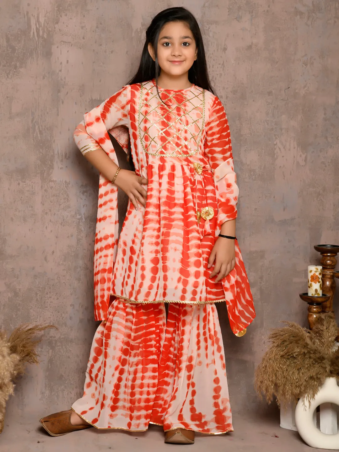 Printed Kurta Sharara Set with Dupatta