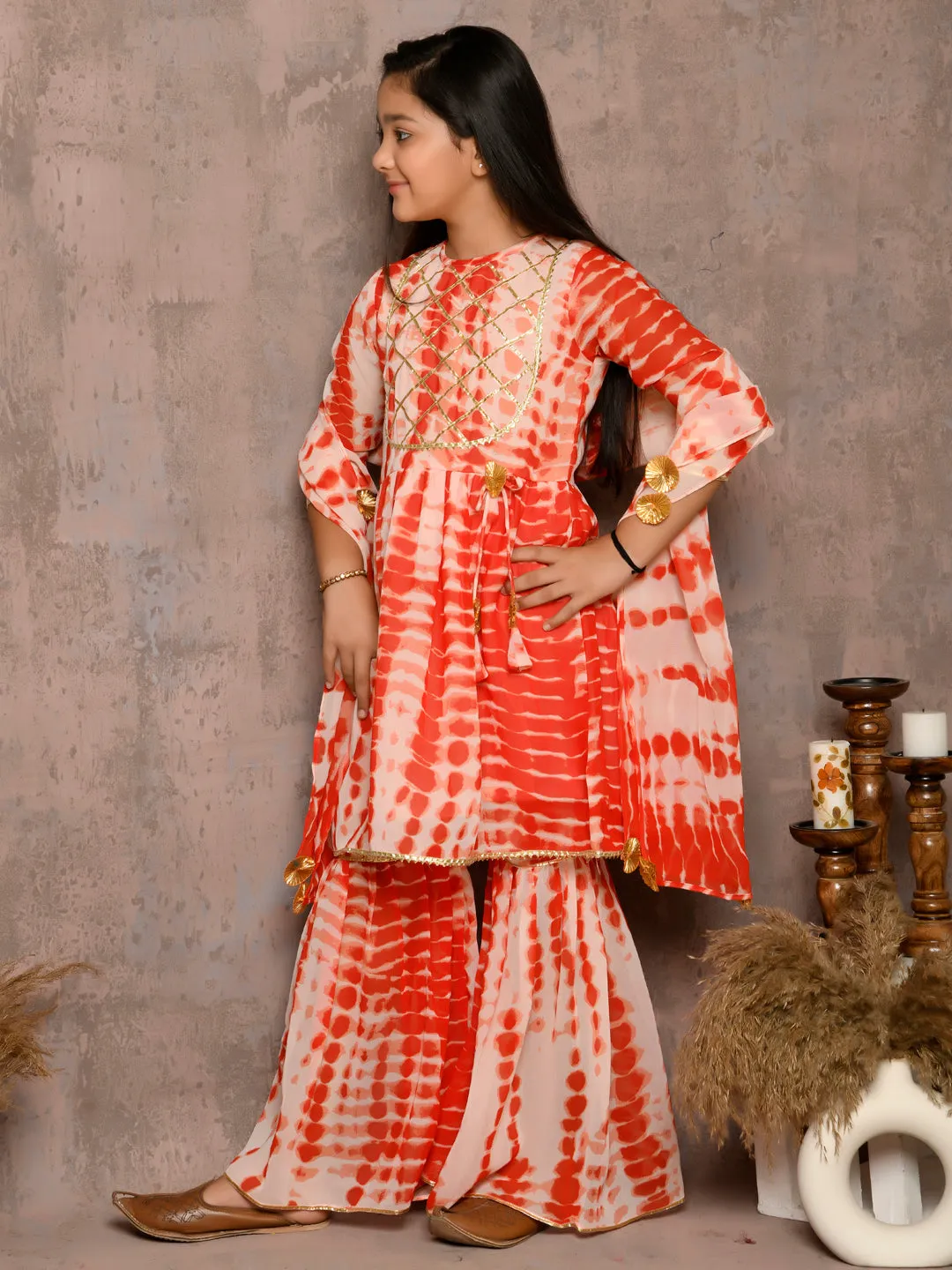 Printed Kurta Sharara Set with Dupatta