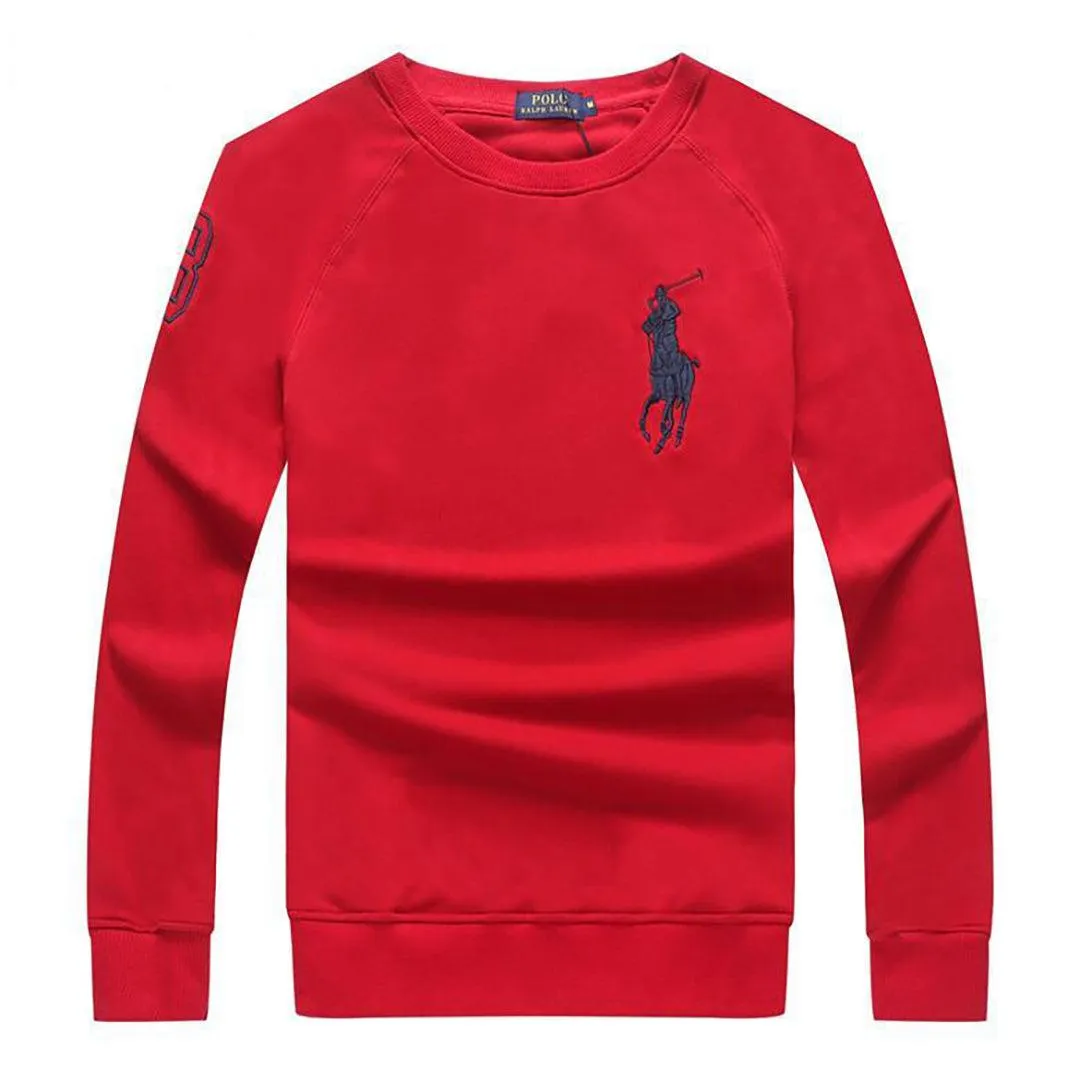 PRL Men's Lighter Weight Sweat Shirt- Red