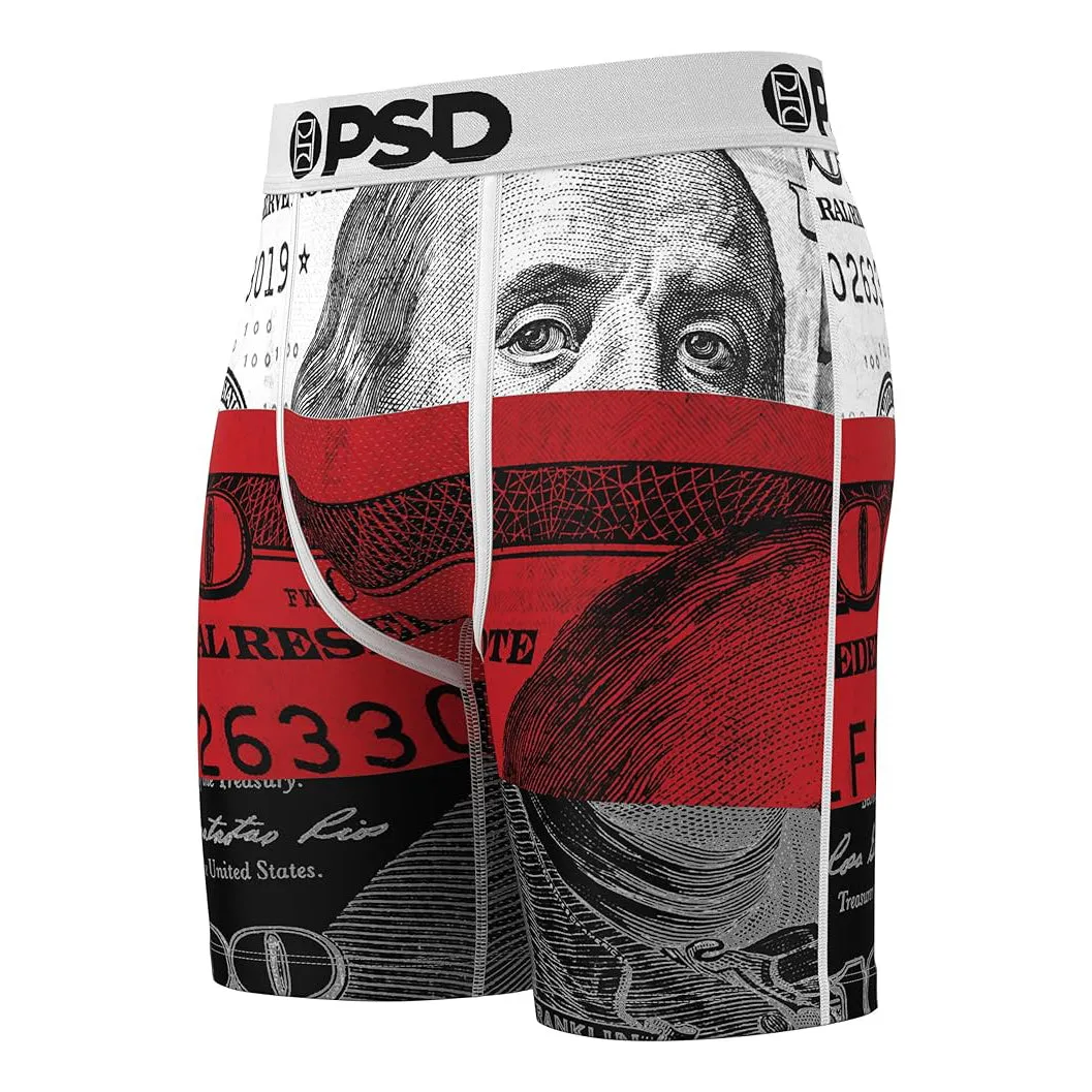 PSD Men's Multicolor 7 Inch Inseam Breathable And Supportive With Moisture-Wicking Fabric Luxury Print Boxer Briefs Large Underwear (Knit) - 224180220-MUL-L