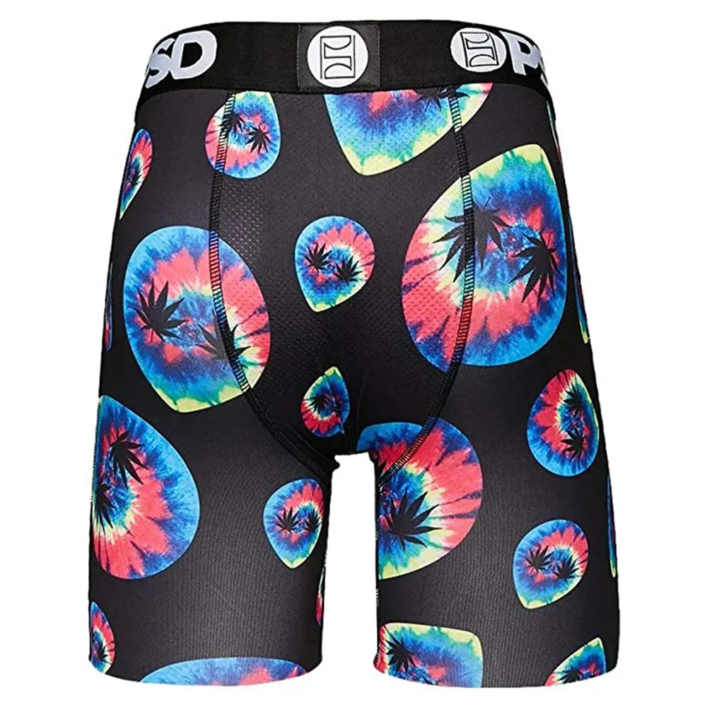 PSD Men's Multicolor Alien Pot Leaf Boxer Briefs Underwear - 32011027-MUL