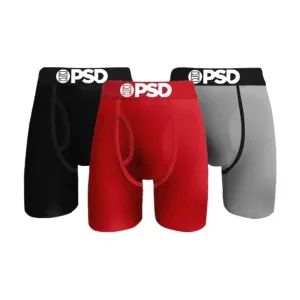 PSD Men's Multicolor Moisture-Wicking Fabric 95/5 Rd/gy/blk 3-Pack Boxer Brief XX-Large Underwear - 321180161-MUL-XXL