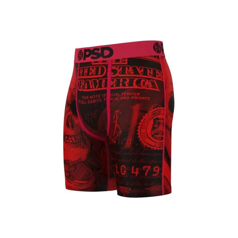 PSD Men's Multicolor Money Print Boxer Briefs Small Underwear - 424180043-MUL-S