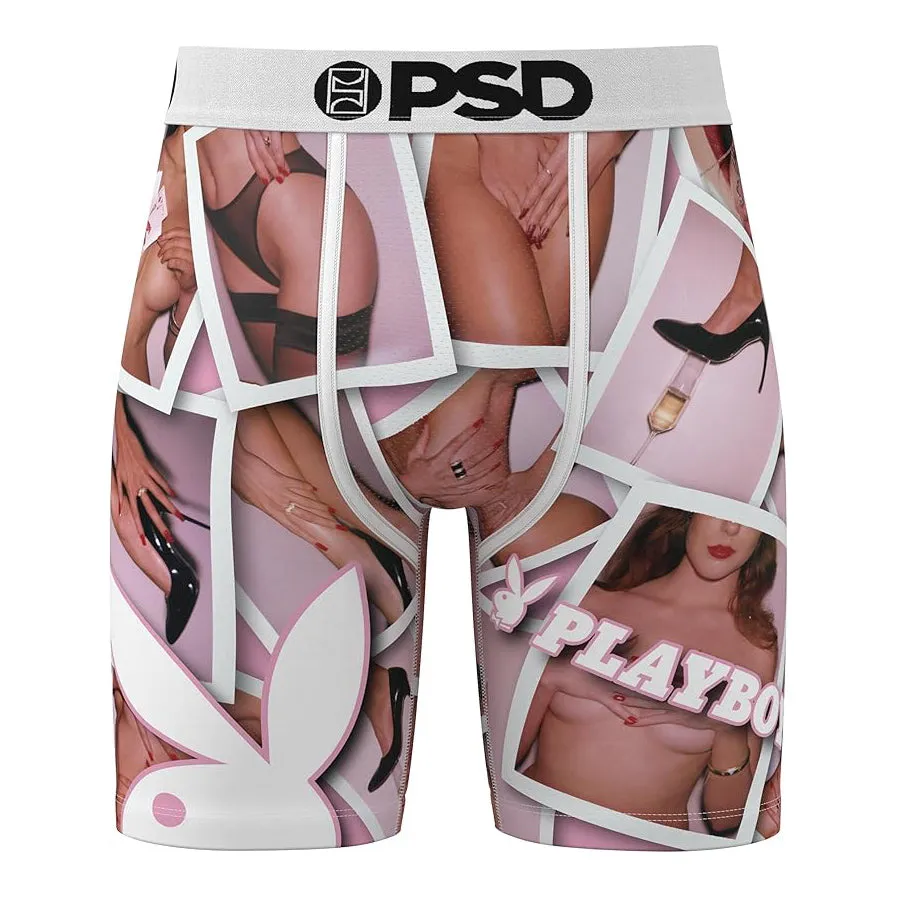 PSD Men's Multicolor Playboy Frames Boxer Briefs Small Underwear - 324180003-MUL-S