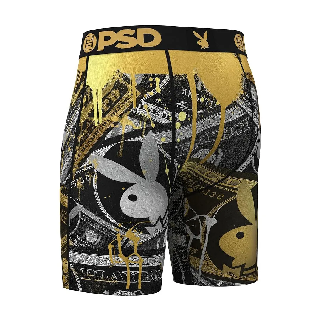 PSD Men's Multicolor Playboy Money Boxer Briefs Large Underwear - 324180007-MUL-L