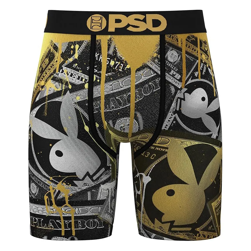 PSD Men's Multicolor Playboy Money Boxer Briefs Large Underwear - 324180007-MUL-L