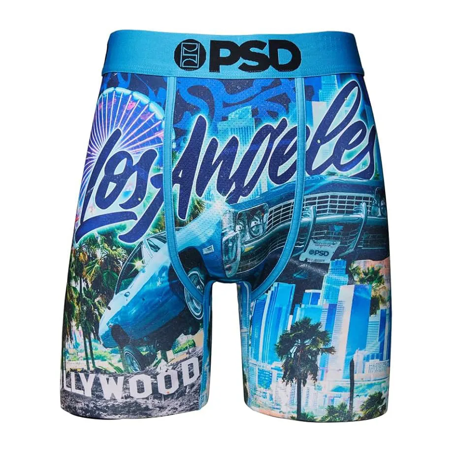 PSD Men's Multicolor Travel Destination Boxer Briefs Large Underwear - 424180087-MUL-L