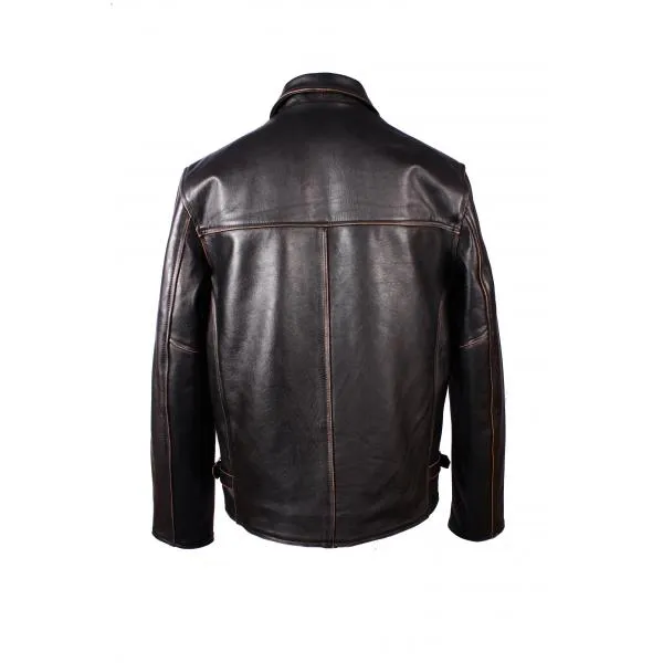 Punk Rock Street Antique Classic Blouson Leather Jacket 117A