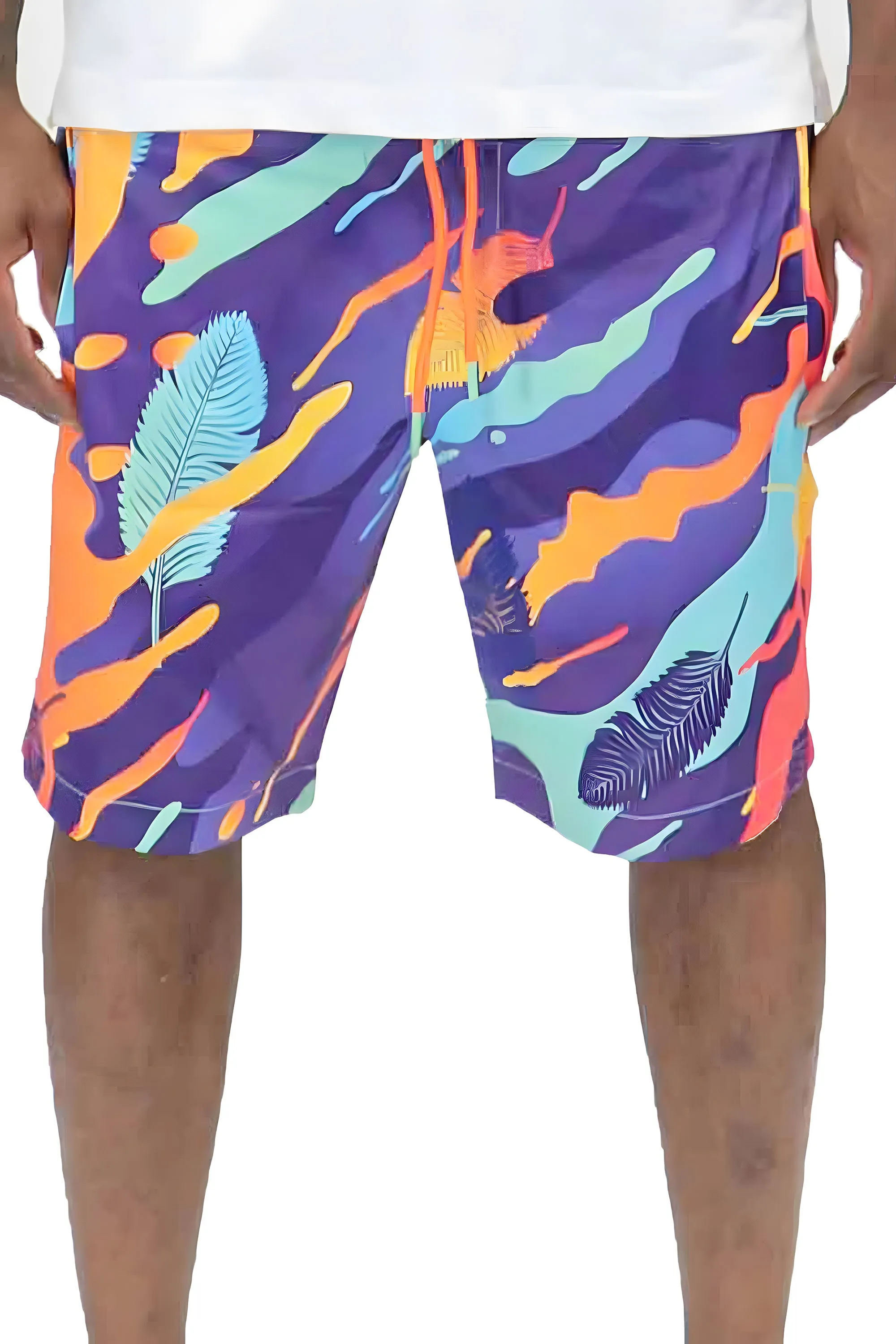 Purple Lava Nylon Shorts