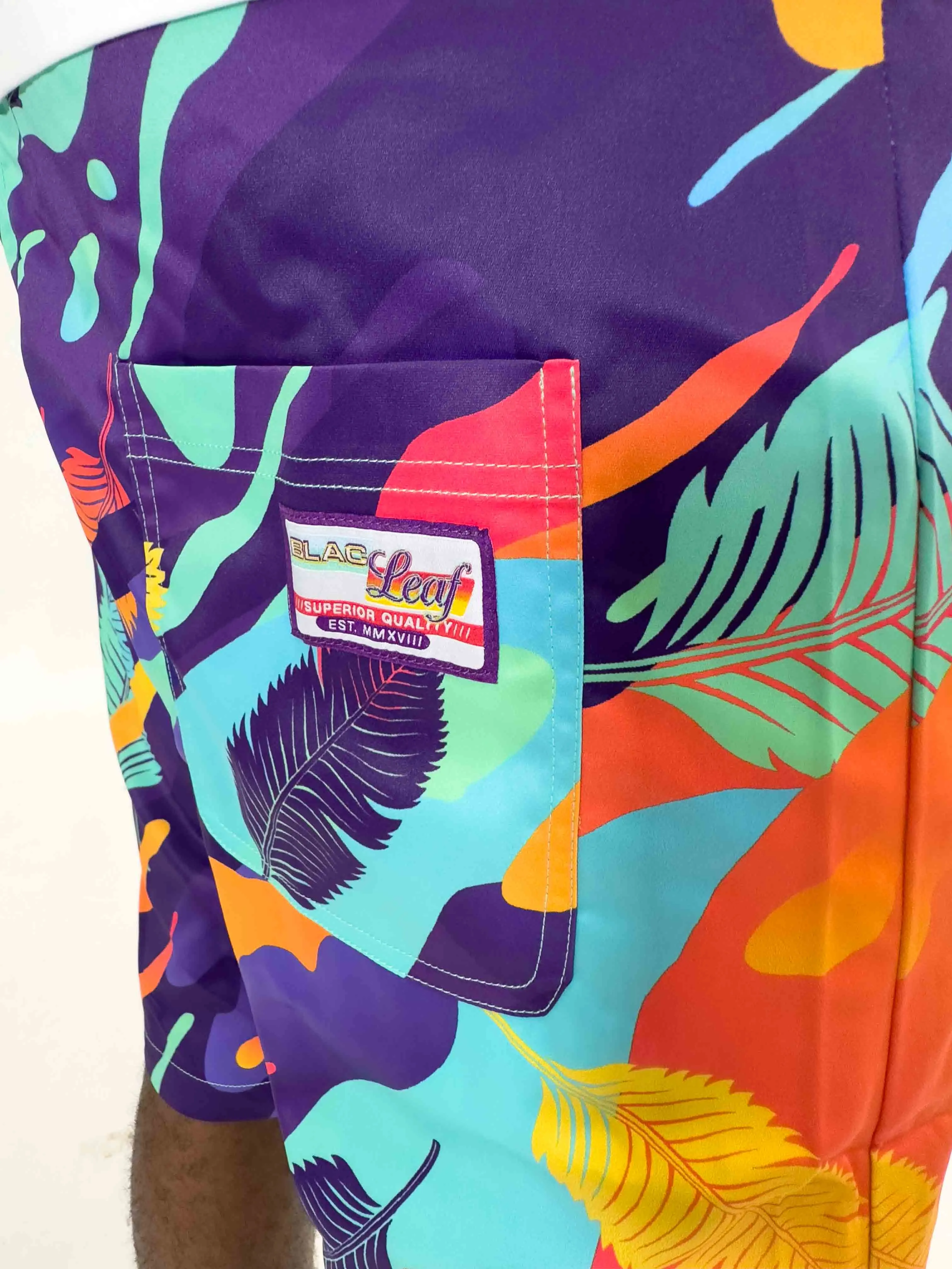 Purple Lava Nylon Shorts