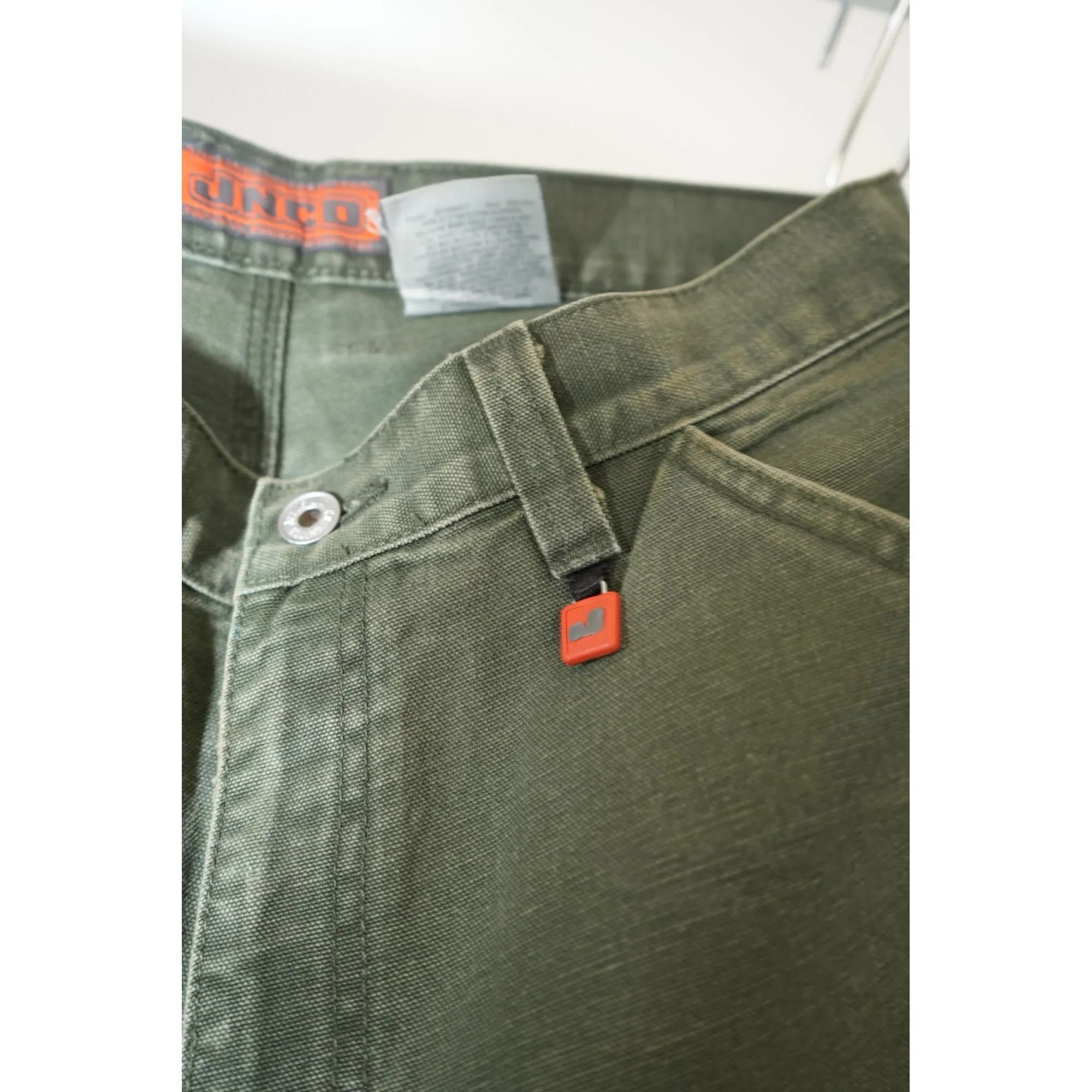 "Retail" Vintage JNCO Jeans Straight Leg Cargo Pants Olive Green W32 Men's