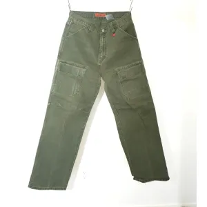 "Retail" Vintage JNCO Jeans Straight Leg Cargo Pants Olive Green W32 Men's