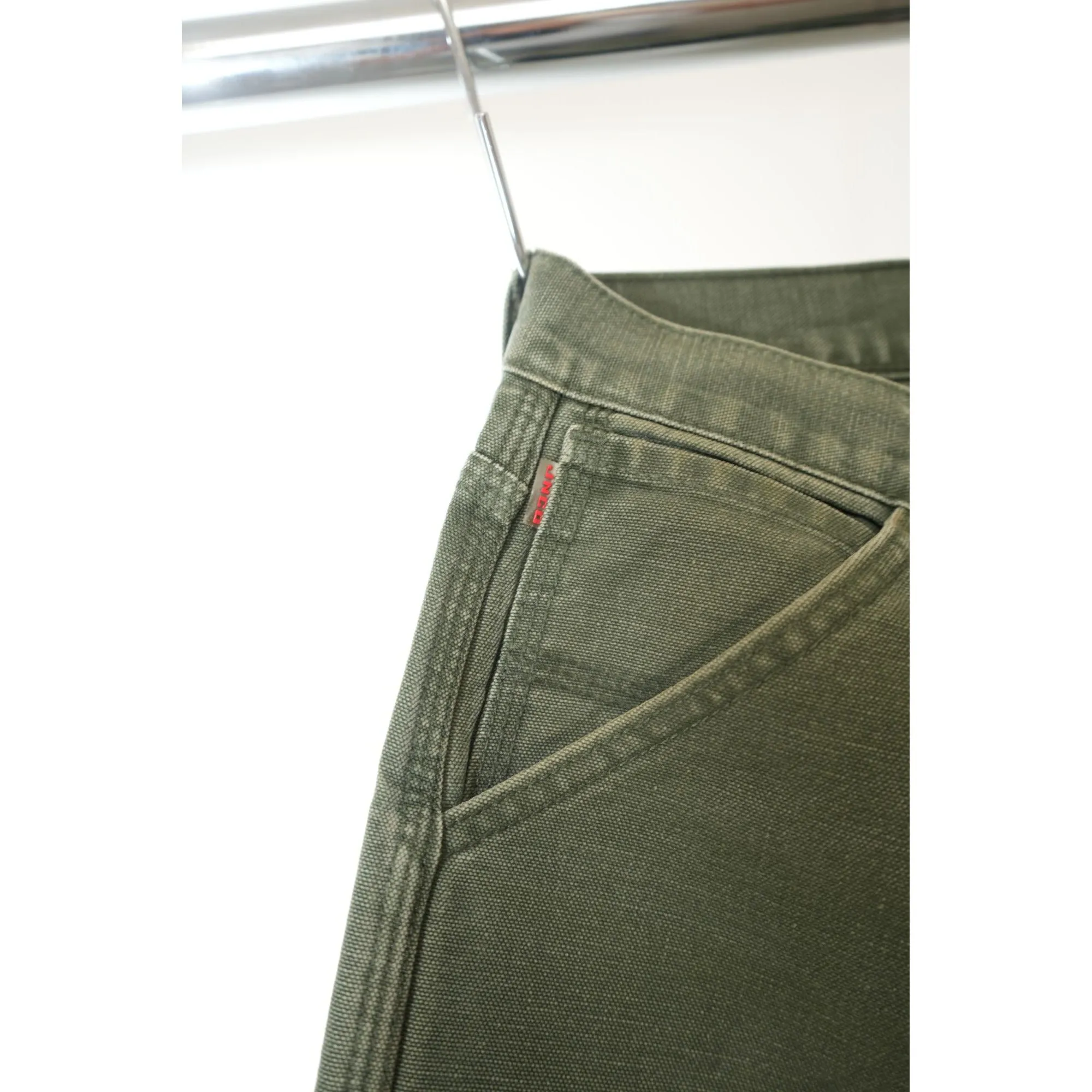 "Retail" Vintage JNCO Jeans Straight Leg Cargo Pants Olive Green W32 Men's