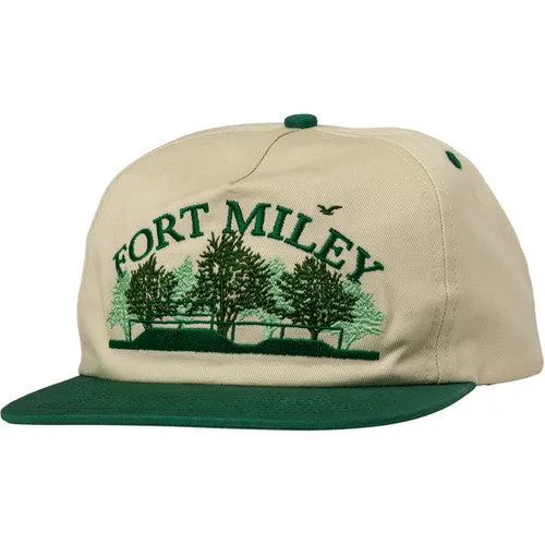 Real Skateboards Fort Miley Snapback Hat Off White