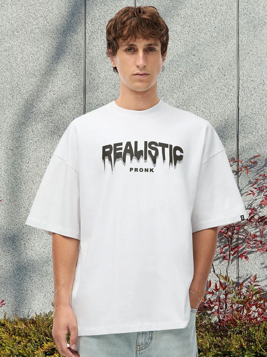 Realistic Men Oversized Printed T-Shirt