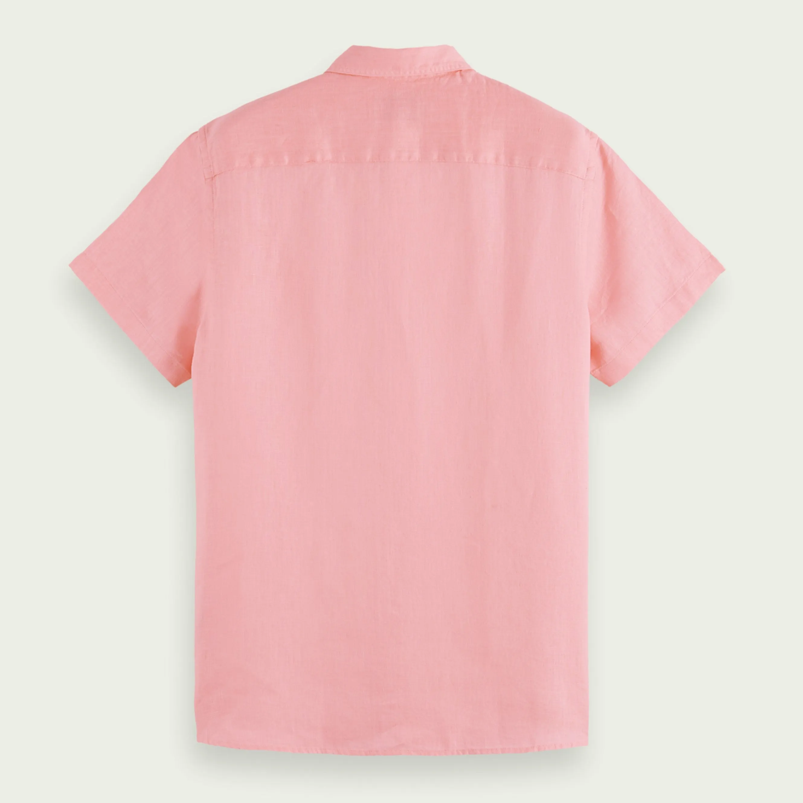 Regular Fit Linen Short Sleeve Shirt (Candy)