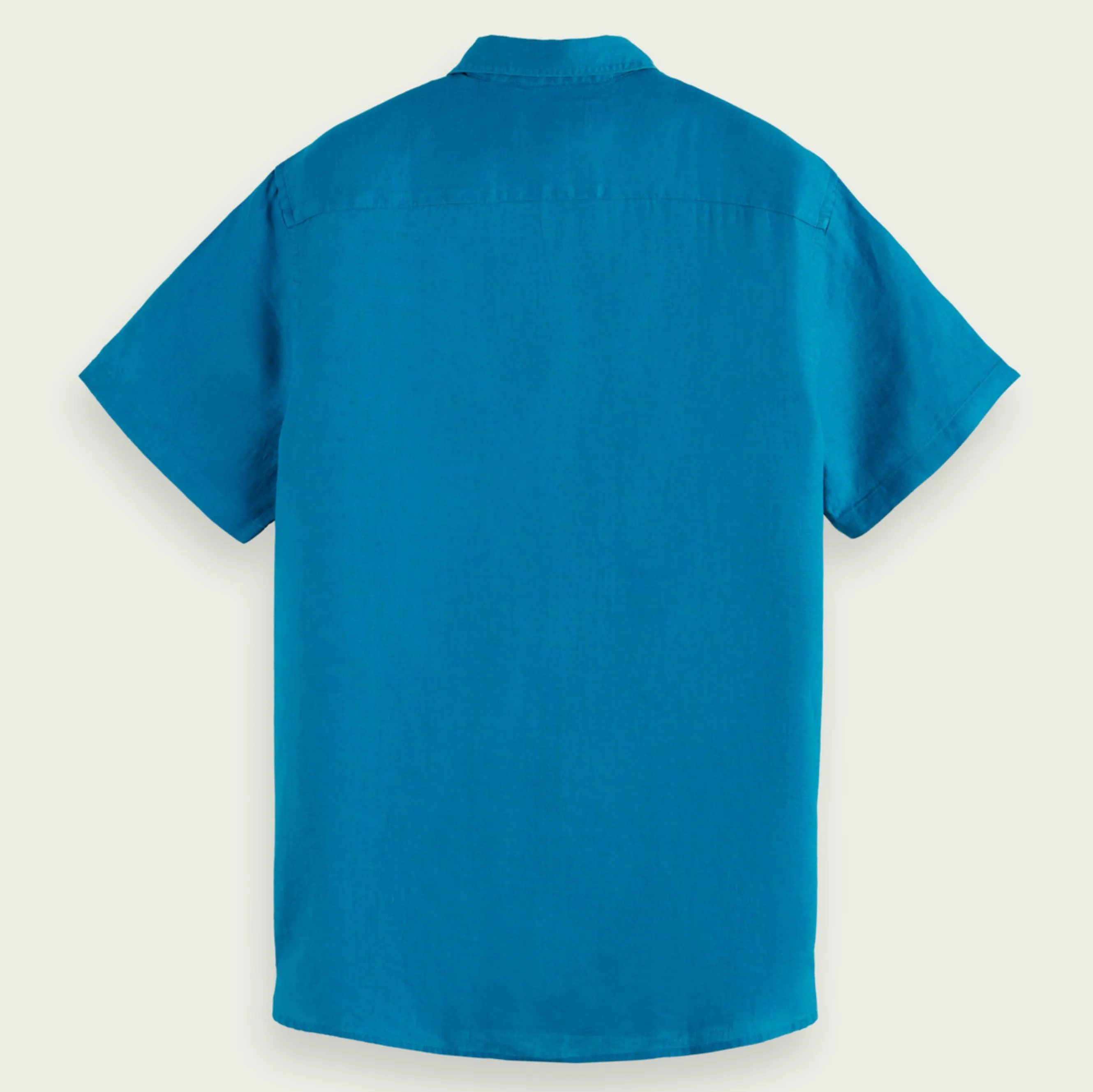 Regular Fit Linen Short Sleeve Shirt (Midnight Muse)