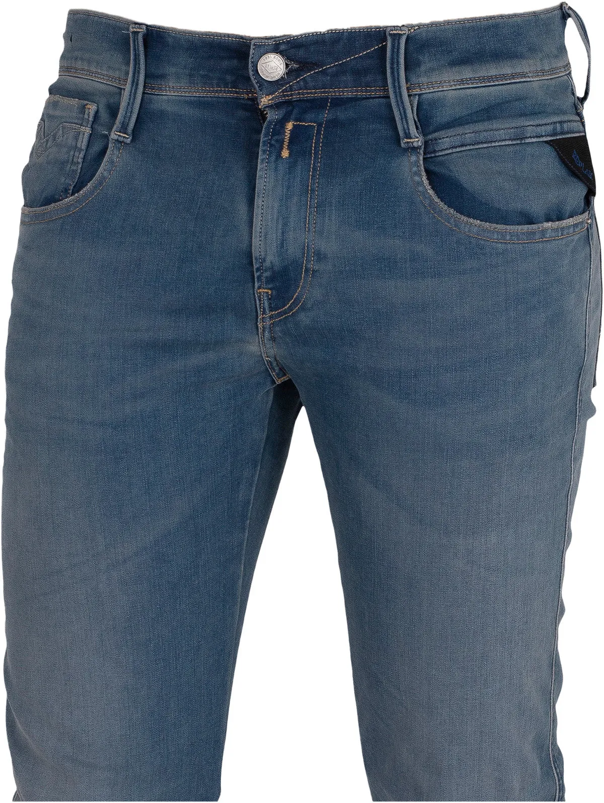 Replay Anbass Mens Light Blue Jeans For Men