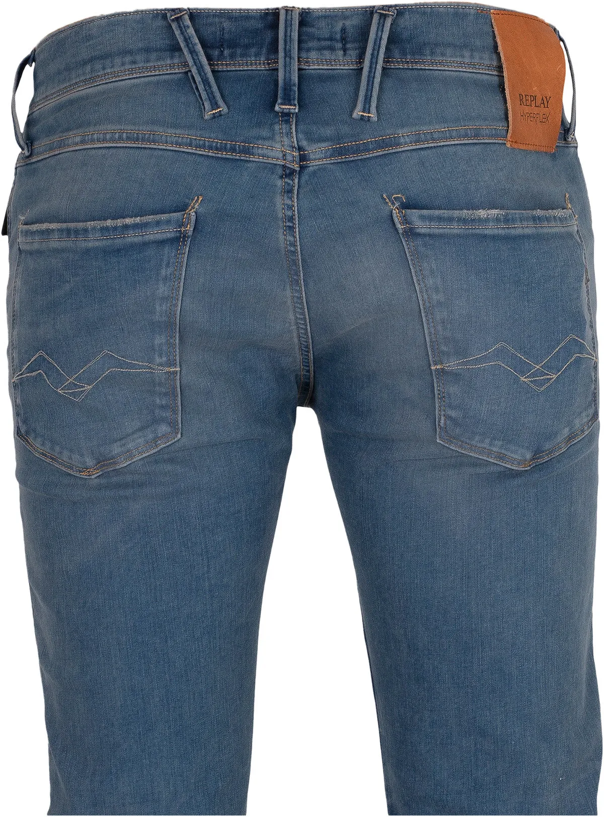 Replay Anbass Mens Light Blue Jeans For Men