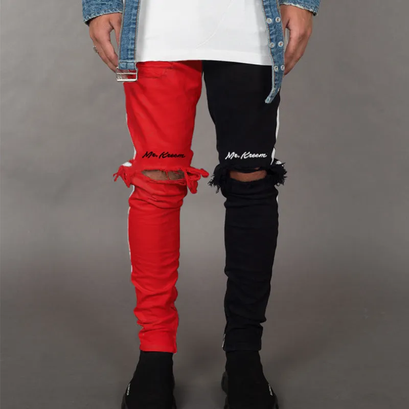 Ripped Jeans Men's Trendy Brand Slim Fit