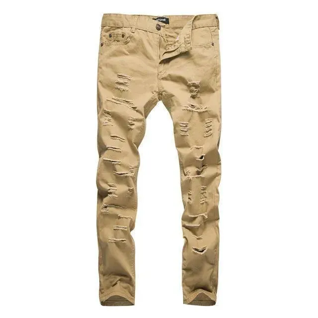 Ripped Jeans Pants With Holes For Men